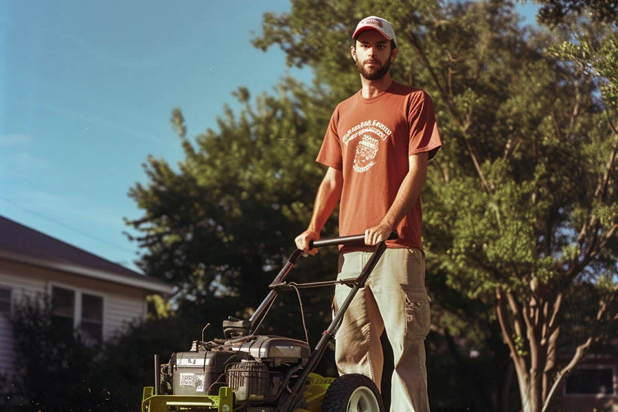 self propeled lawn mower